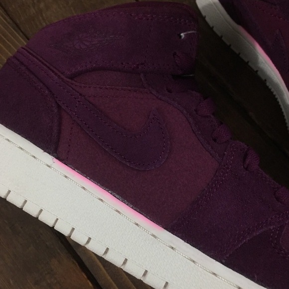 Jordan retro 1 mid Bordeaux/Sail - Picture 5 of 8
